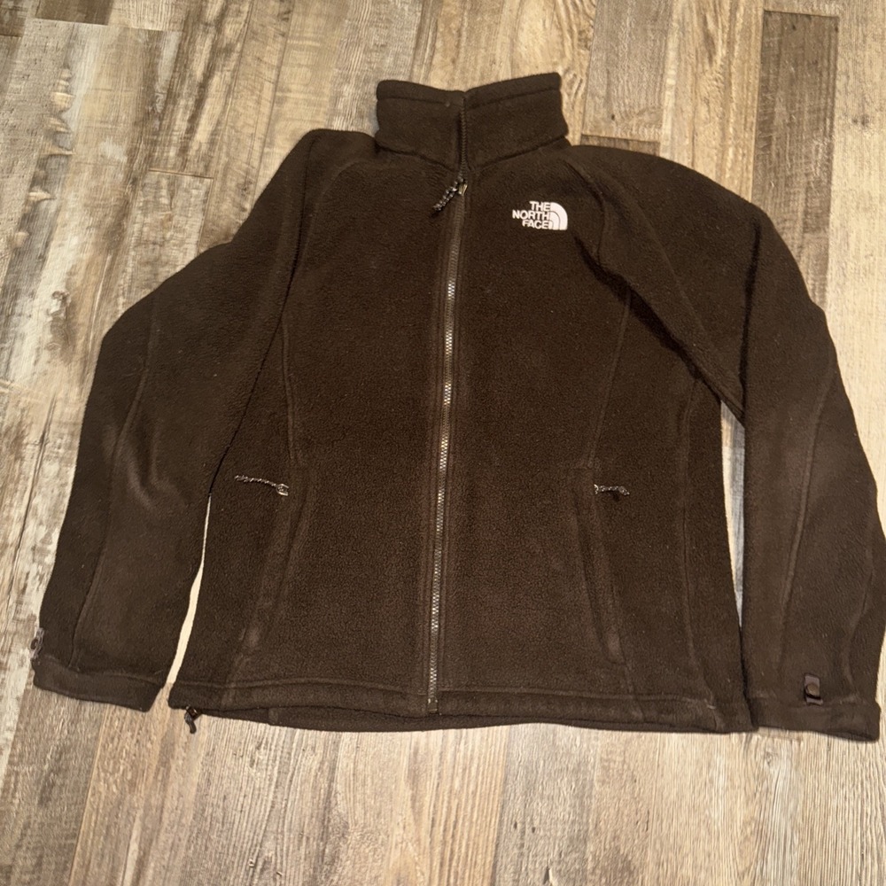 The North Face Women's Fleece Full Zip jacket Brown Sz M